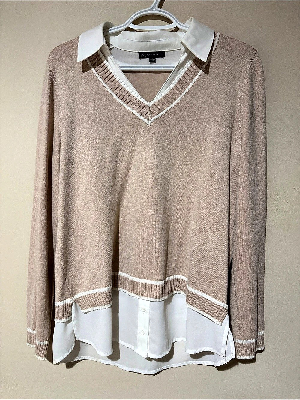 Adrianna Papell Color Block V-Neck Tunic